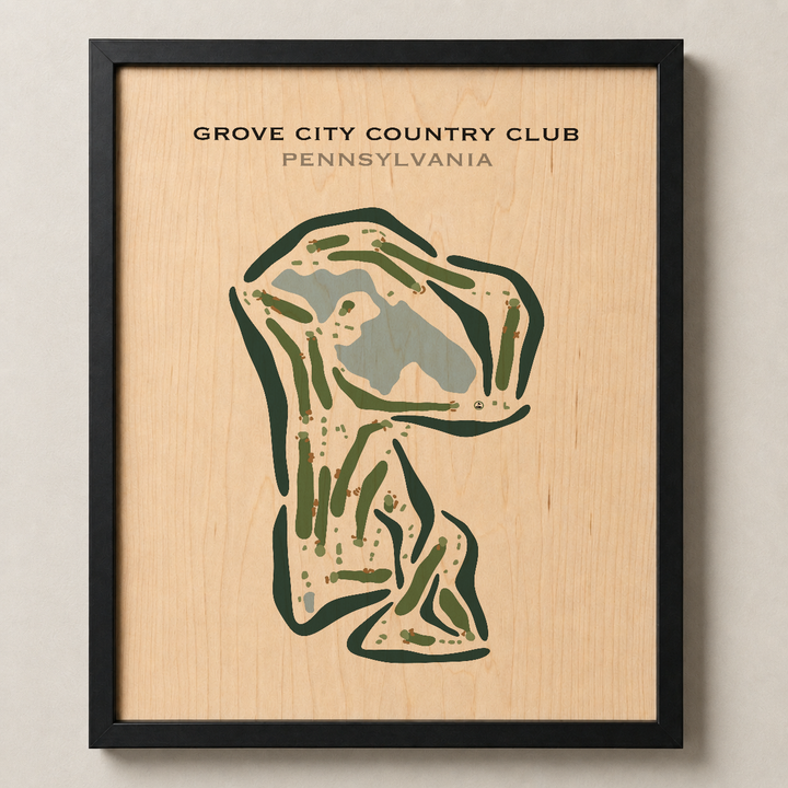 Grove City Country Club, Pennsylvania - Printed Golf Courses