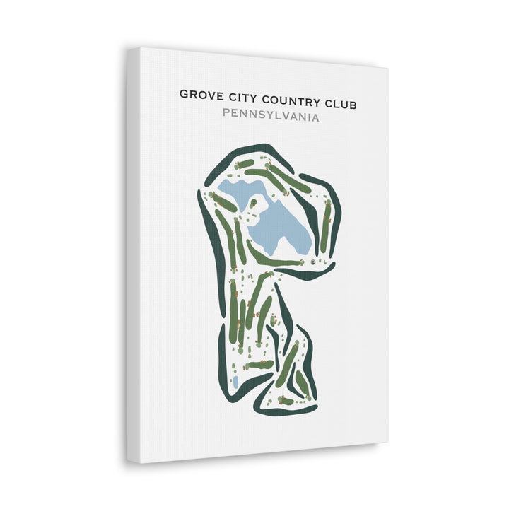 Grove City Country Club, Pennsylvania - Printed Golf Courses