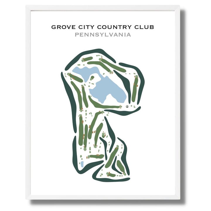 Grove City Country Club, Pennsylvania - Printed Golf Courses