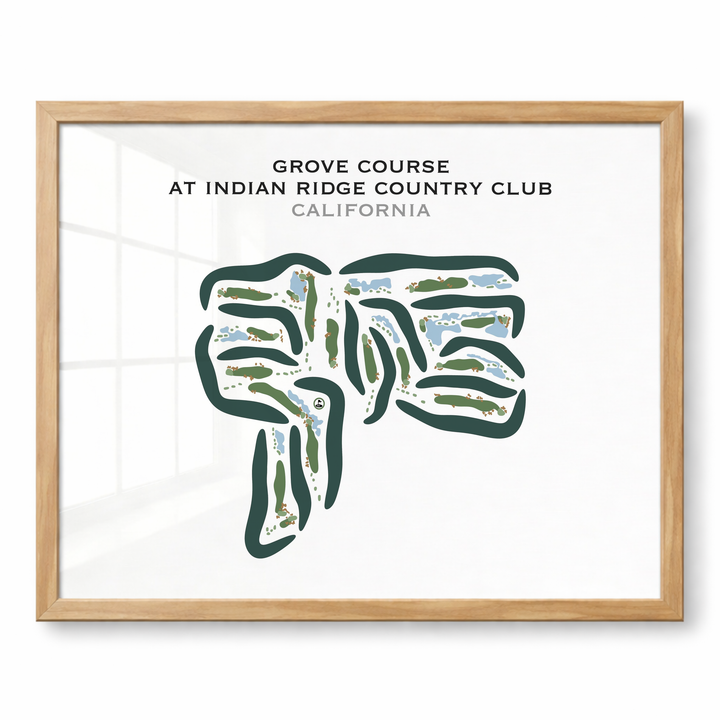 Grove Course at Indian Ridge Country Club, California - Printed Golf Courses