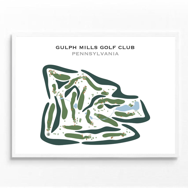 Gulph Mills Golf Club, Pennsylvania - Printed Golf Courses