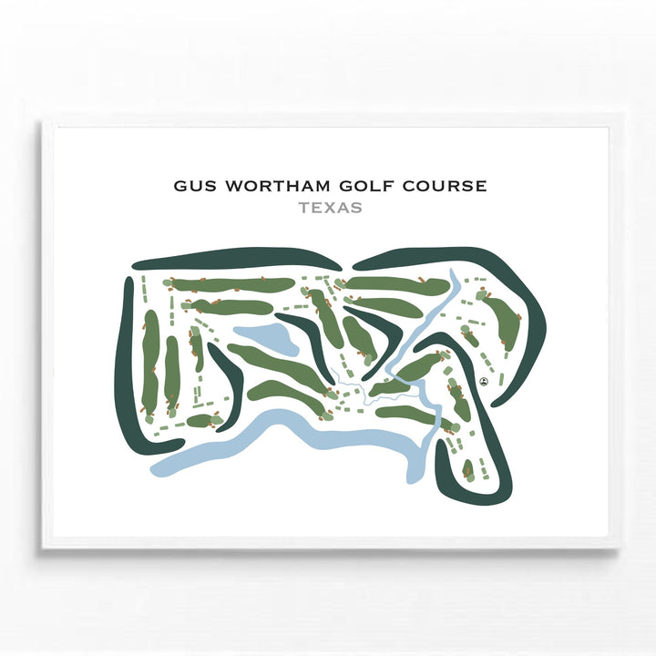 Gus Wortham Golf Course, Texas - Printed Golf Courses