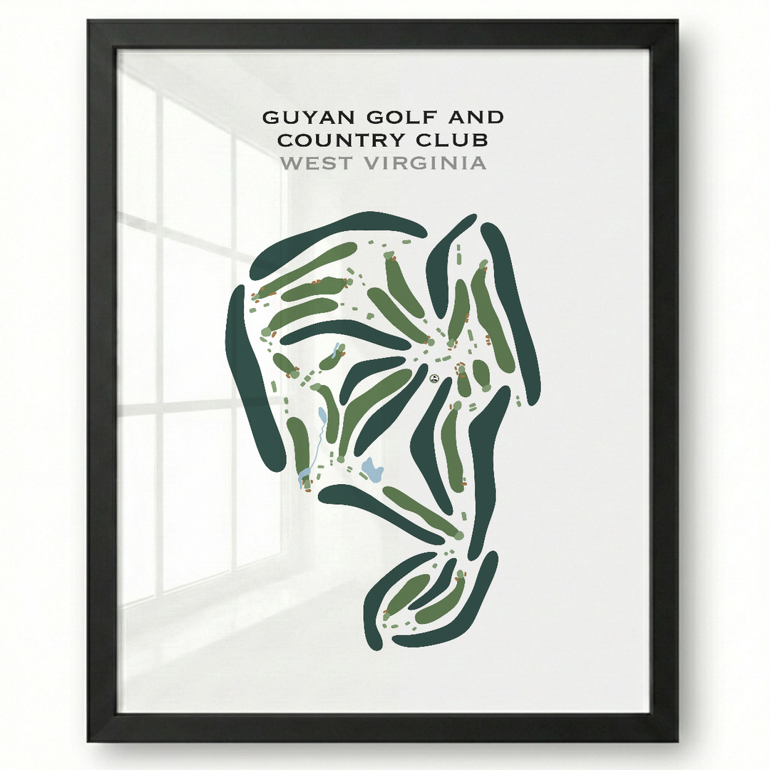 Guyan Golf & Country Club, West Virginia - Printed Golf Courses