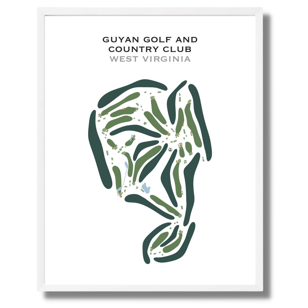 Guyan Golf & Country Club, West Virginia - Printed Golf Courses