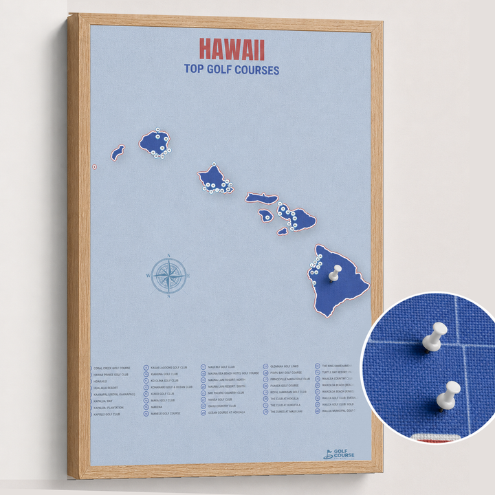 Map of Hawaii Golf Courses