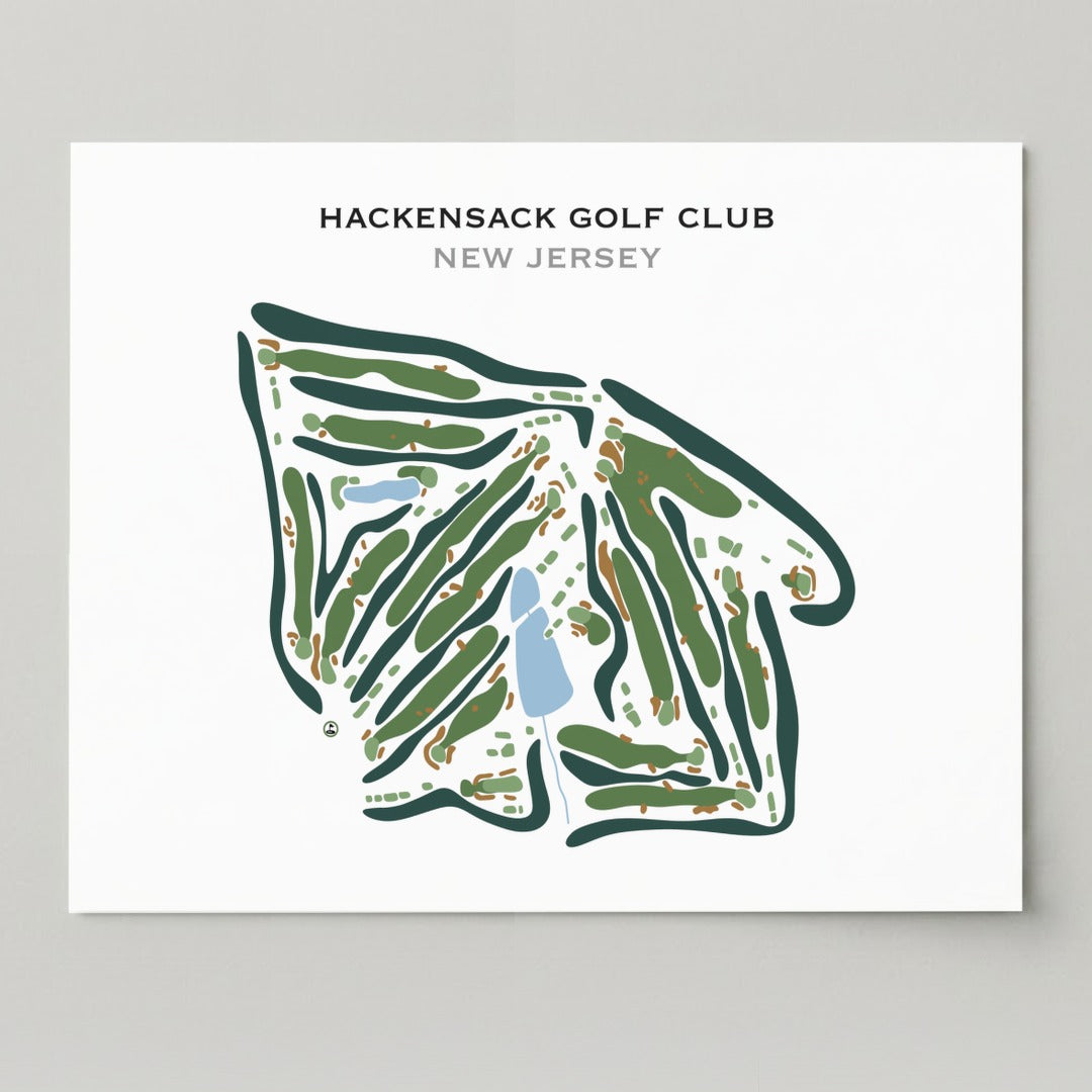 Hackensack Golf Club, New Jersey - Printed Golf Course