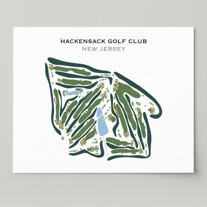 Hackensack Golf Club, New Jersey - Printed Golf Course