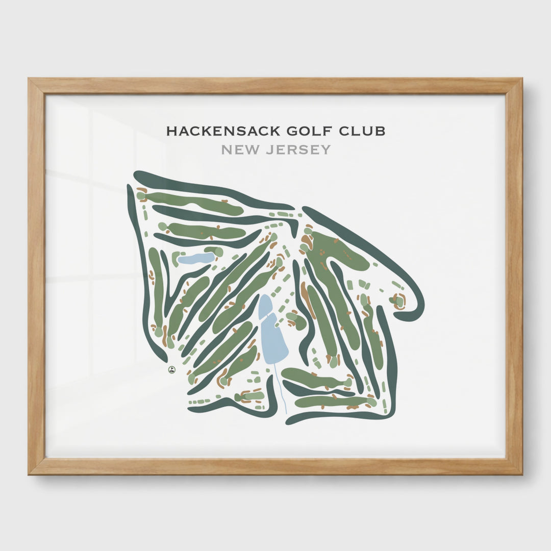 Hackensack Golf Club, New Jersey - Printed Golf Course