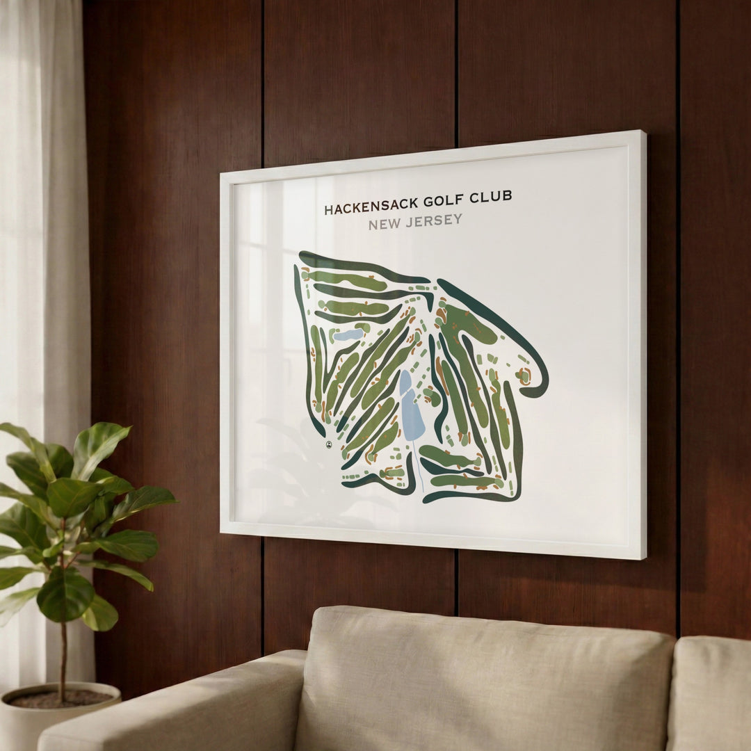 Hackensack Golf Club, New Jersey - Printed Golf Course