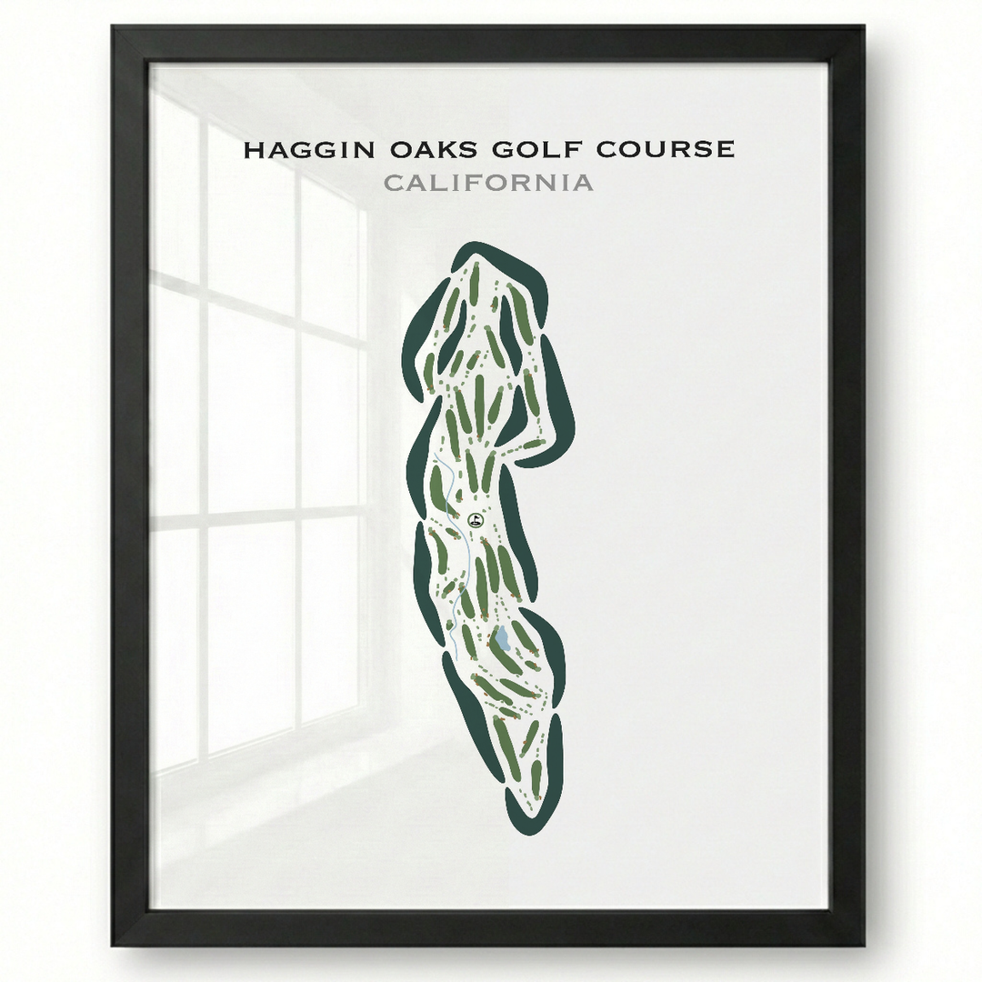 Haggin Oaks Golf Course, California - Printed Golf Courses