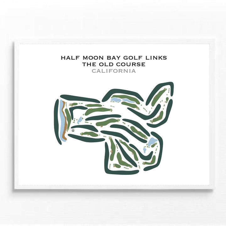 Half Moon Bay Golf Links - Old Course, California - Printed Golf Courses