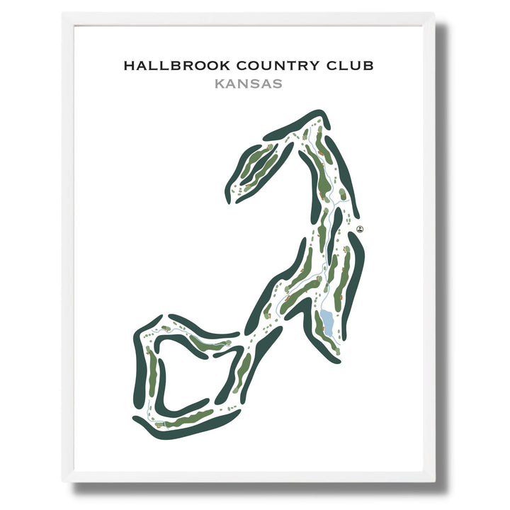 Hallbrook Country Club, Kansas - Printed Golf Course