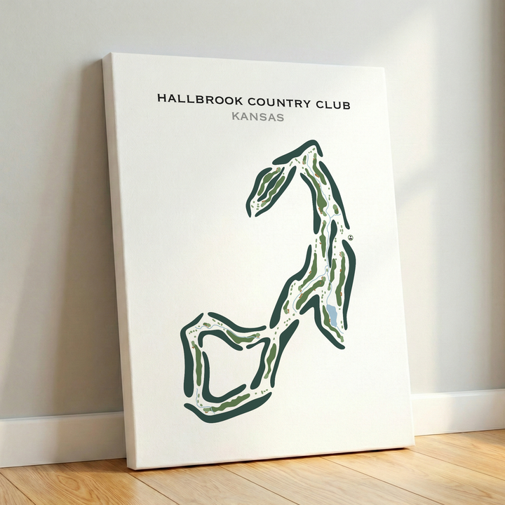 Hallbrook Country Club, Kansas - Printed Golf Course
