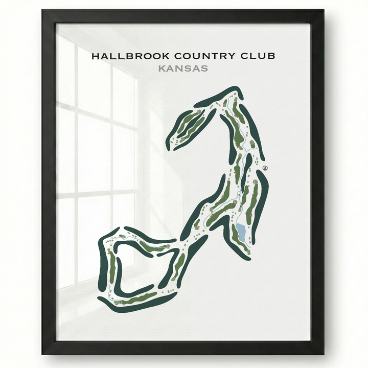 Hallbrook Country Club, Kansas - Printed Golf Course