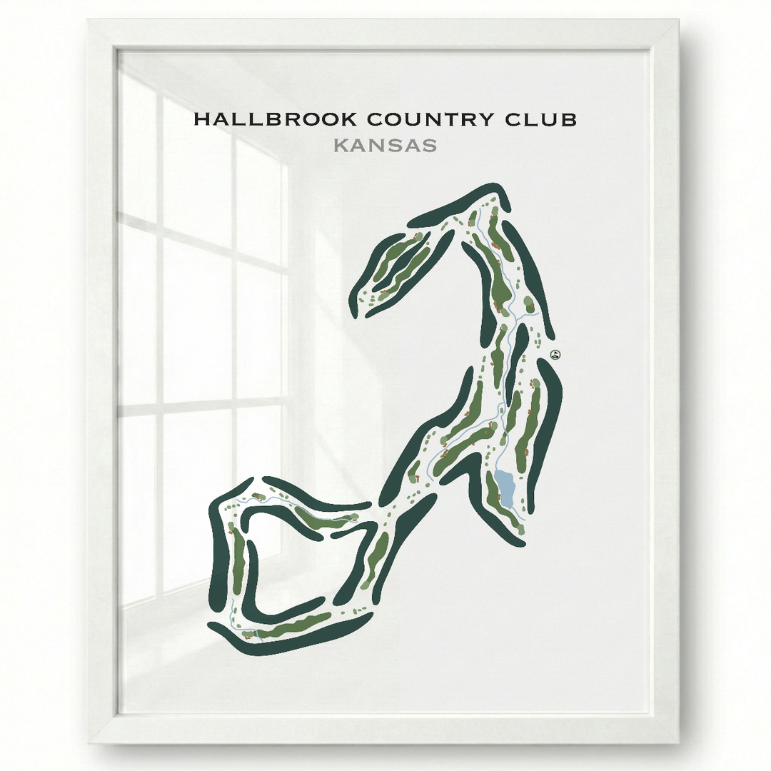 Hallbrook Country Club, Kansas - Printed Golf Course
