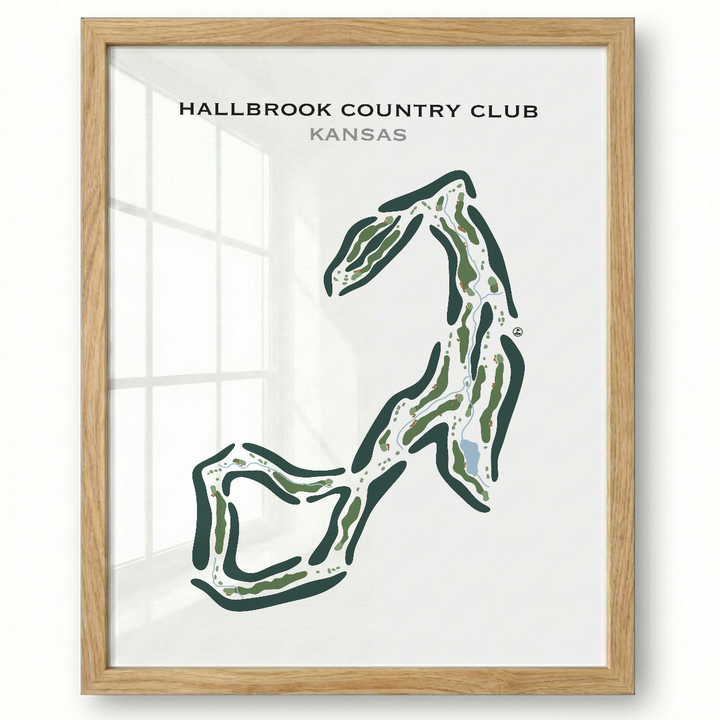 Hallbrook Country Club, Kansas - Printed Golf Course