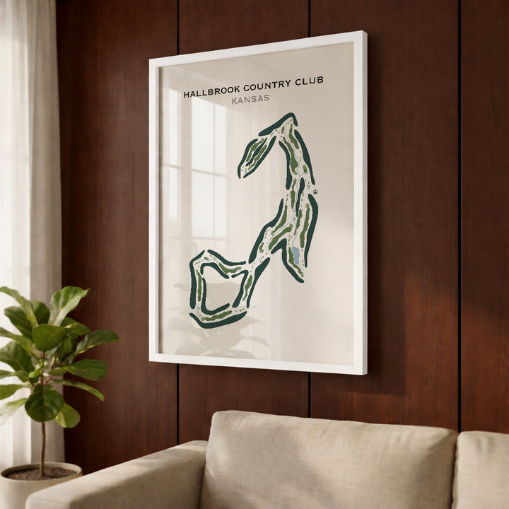 Hallbrook Country Club, Kansas - Printed Golf Course