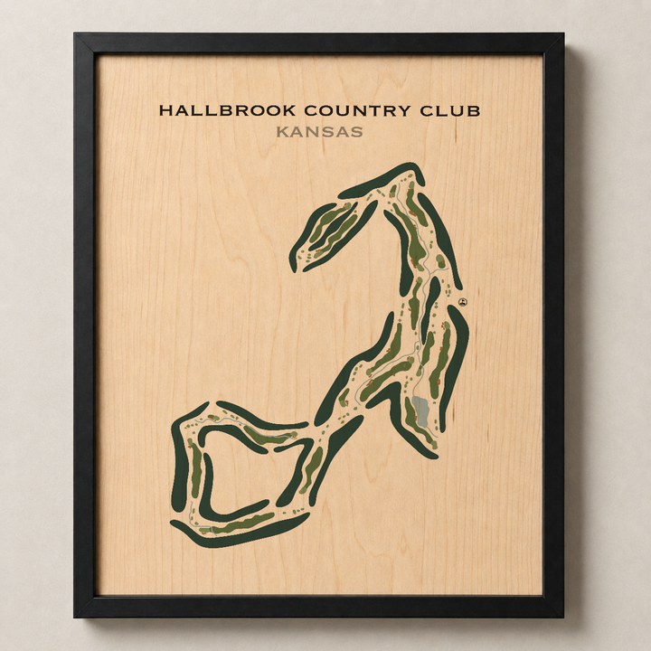 Hallbrook Country Club, Kansas - Printed Golf Course