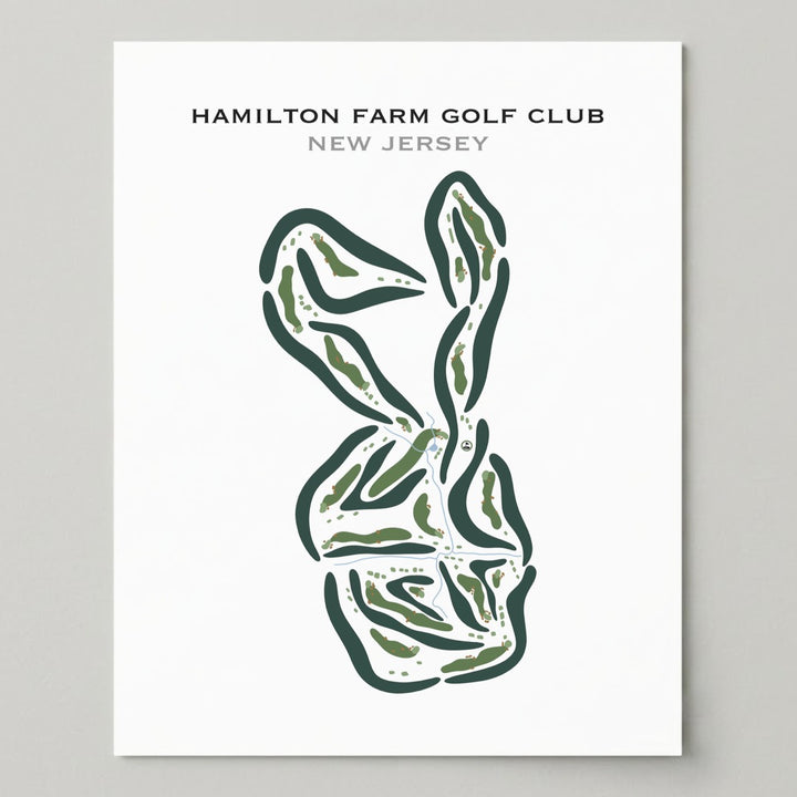 Hamilton Farm Golf Club, New Jersey - Printed Golf Courses