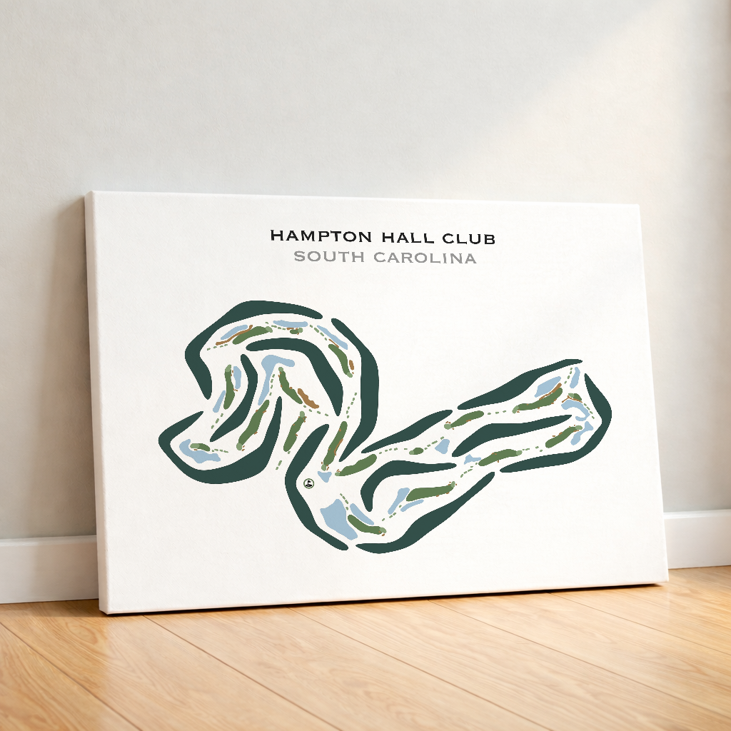 Hampton Hall Club, South Carolina - Printed Golf Course