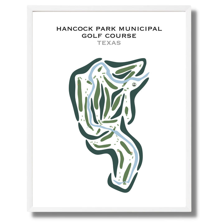 Hancock Park Municipal Golf Course, Texas - Printed Golf Courses