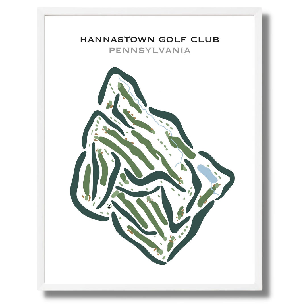 Hannastown Golf Club, Pennsylvania - Printed Golf Course