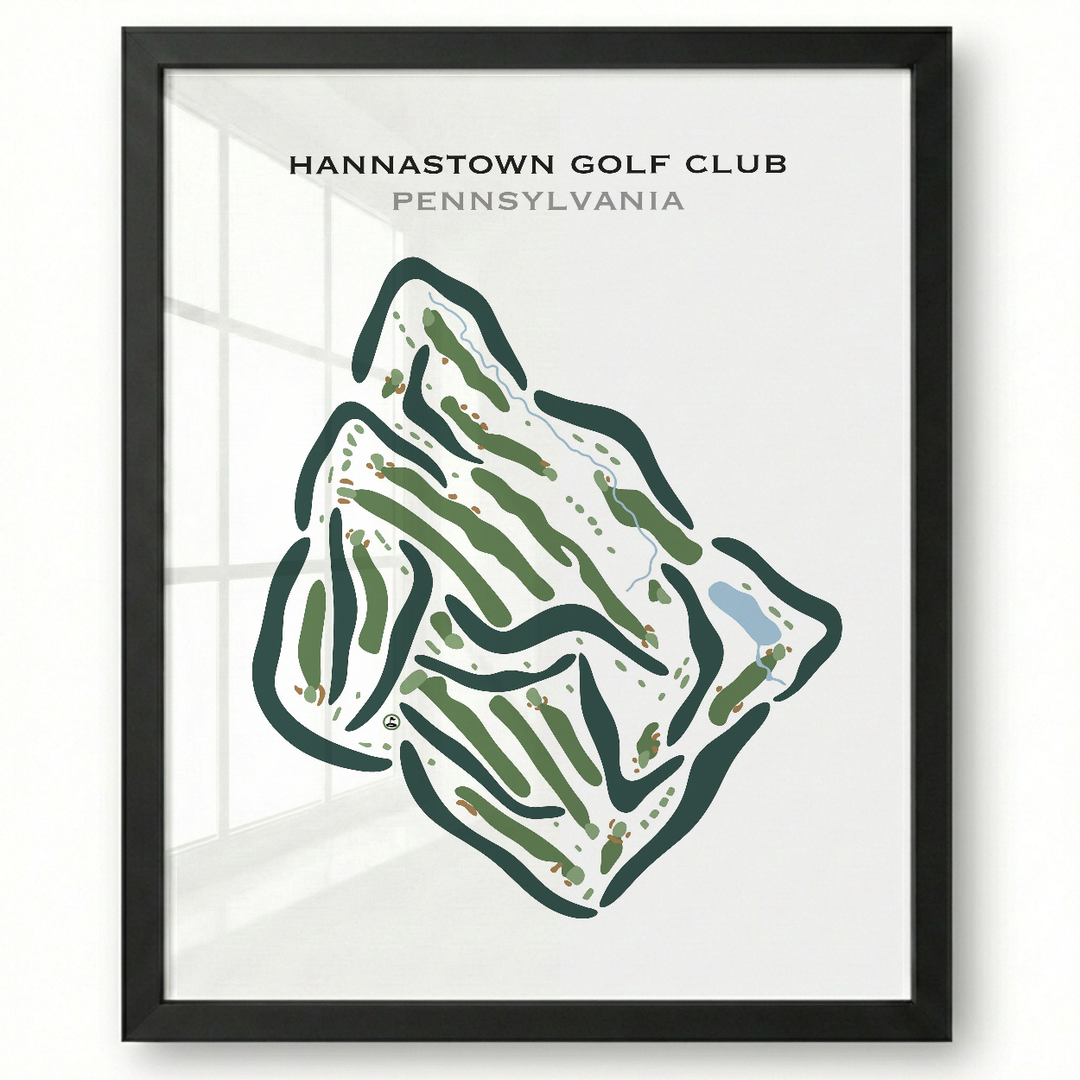Hannastown Golf Club, Pennsylvania - Printed Golf Course