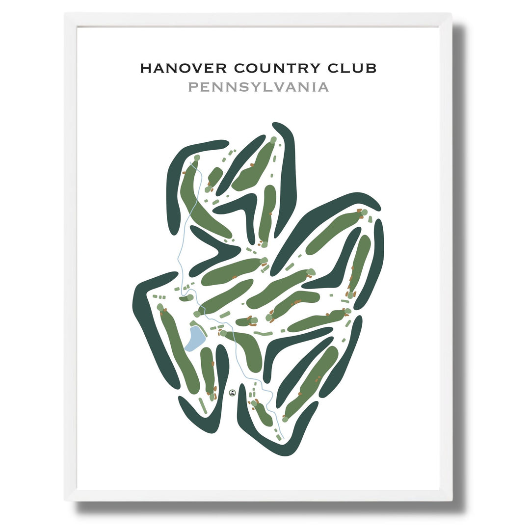 Hanover Country Club, Pennsylvania - Printed Golf Courses