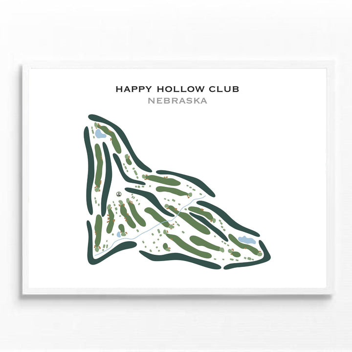 Happy Hollow Club, Nebraska - Printed Golf Course