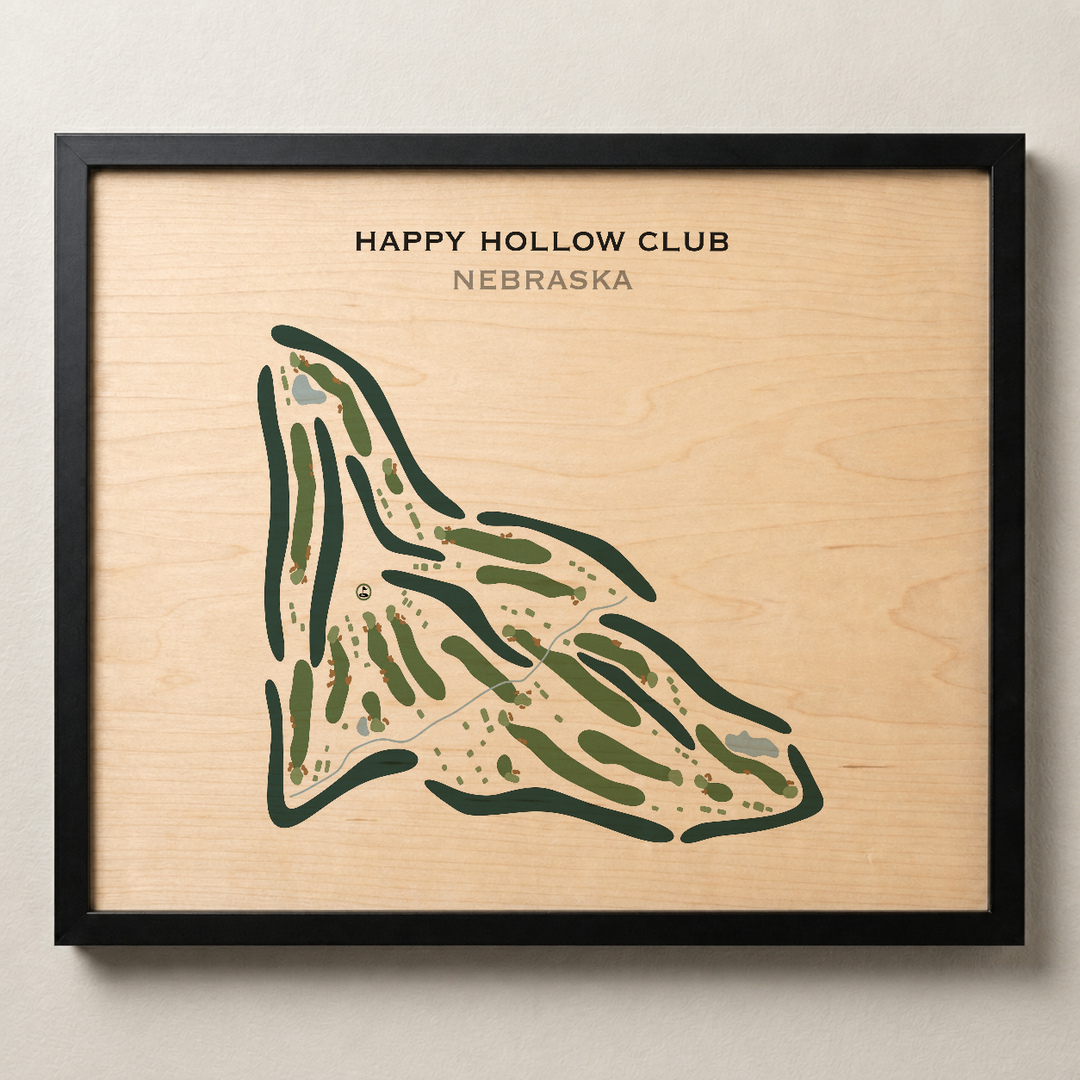 Happy Hollow Club, Nebraska - Printed Golf Course