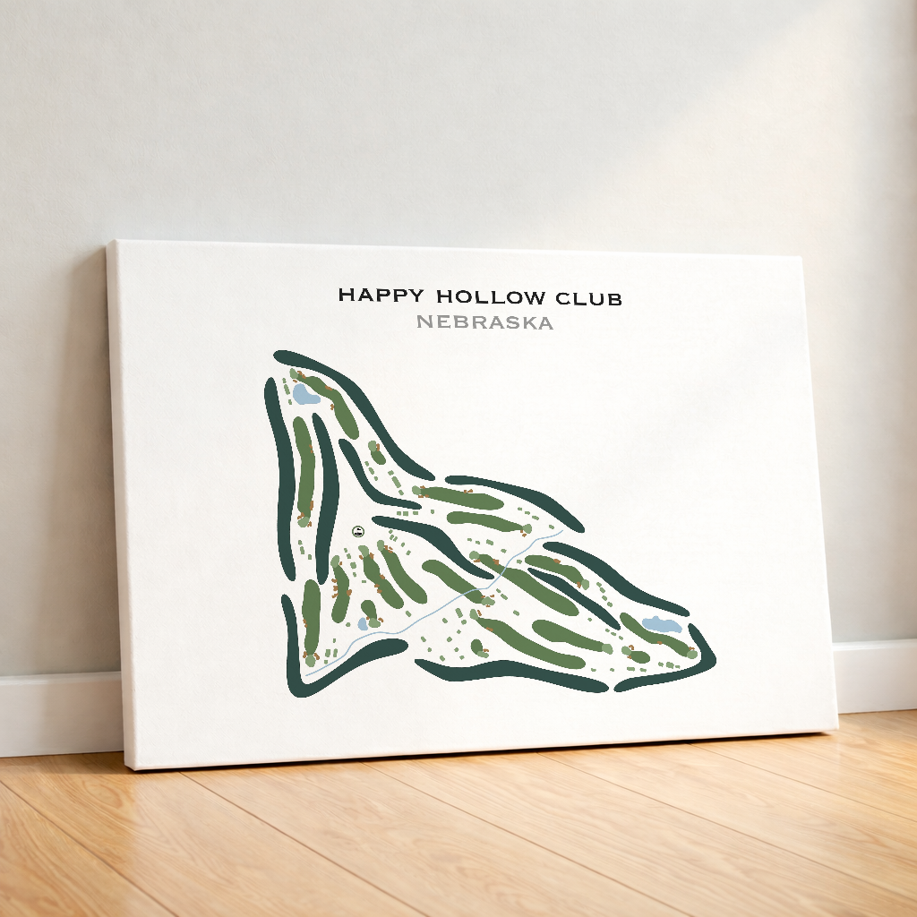 Happy Hollow Club, Nebraska - Printed Golf Course