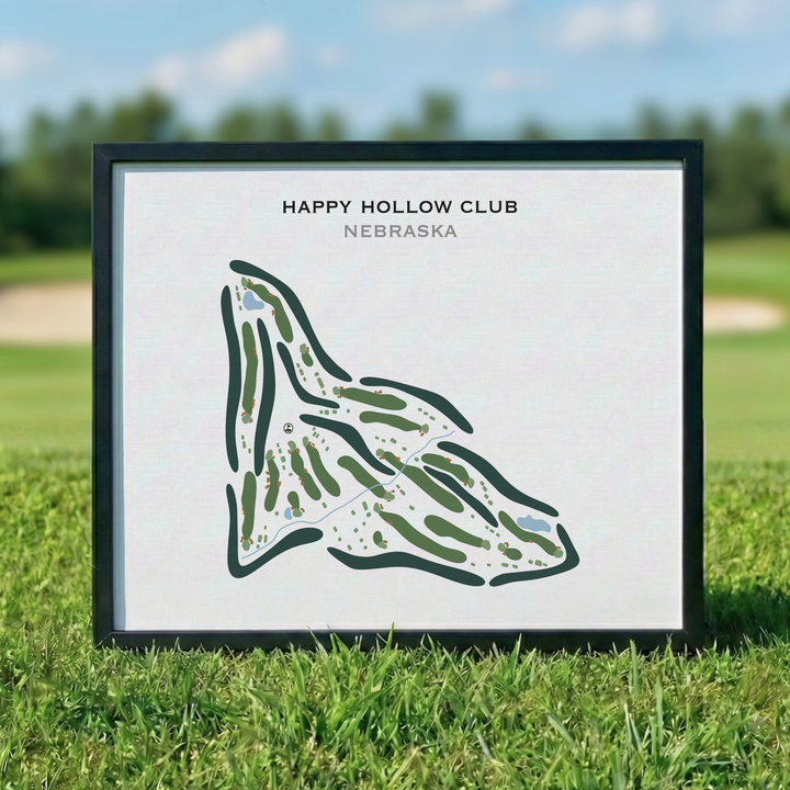 Happy Hollow Club, Nebraska - Printed Golf Course