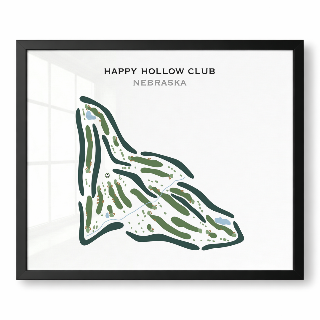 Happy Hollow Club, Nebraska - Printed Golf Course