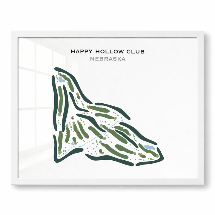 Happy Hollow Club, Nebraska - Printed Golf Course