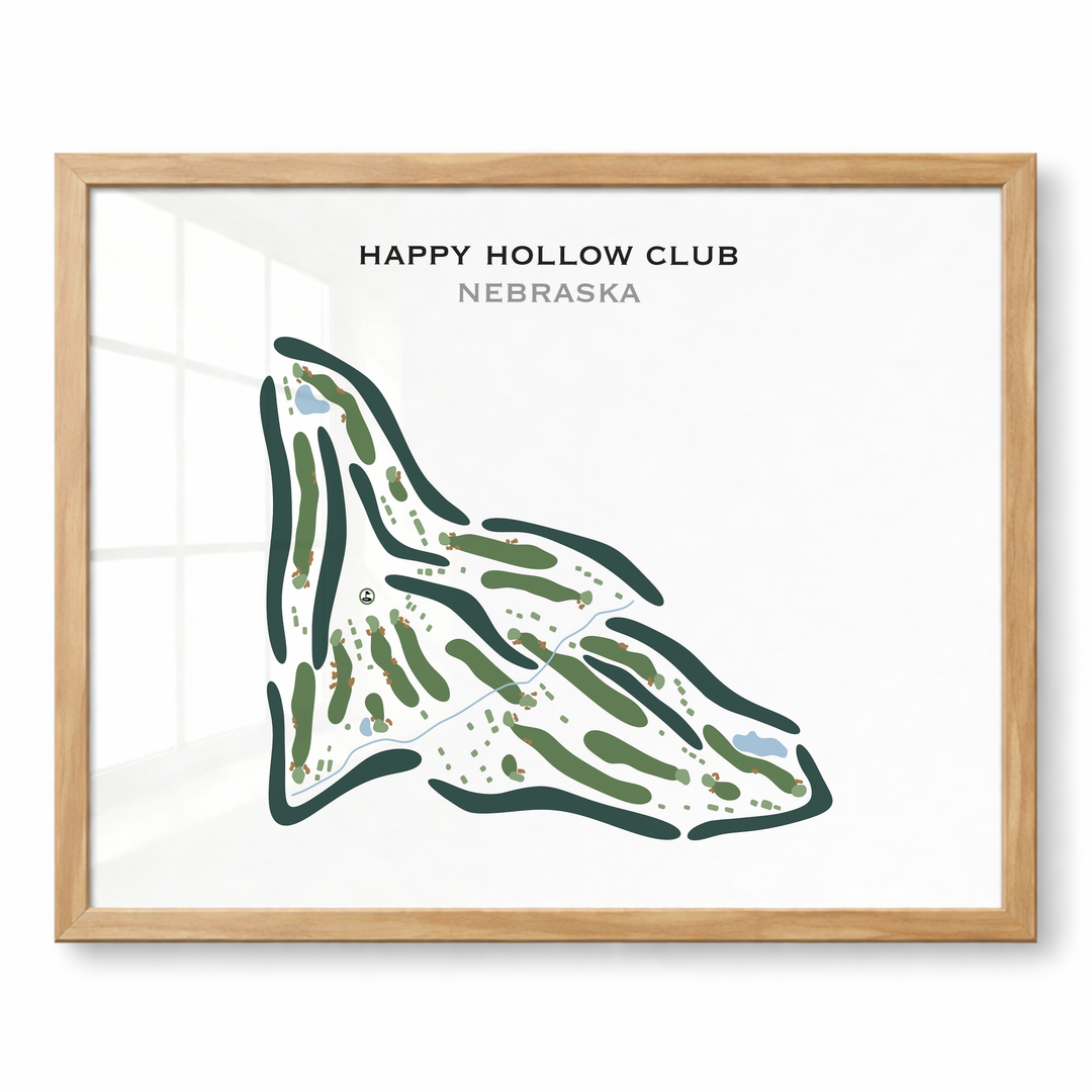 Happy Hollow Club, Nebraska - Printed Golf Course