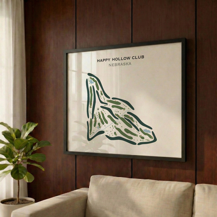 Happy Hollow Club, Nebraska - Printed Golf Course