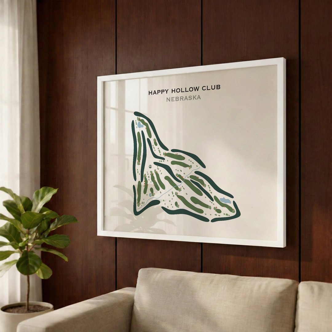 Happy Hollow Club, Nebraska - Printed Golf Course