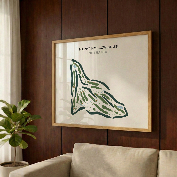 Happy Hollow Club, Nebraska - Printed Golf Course