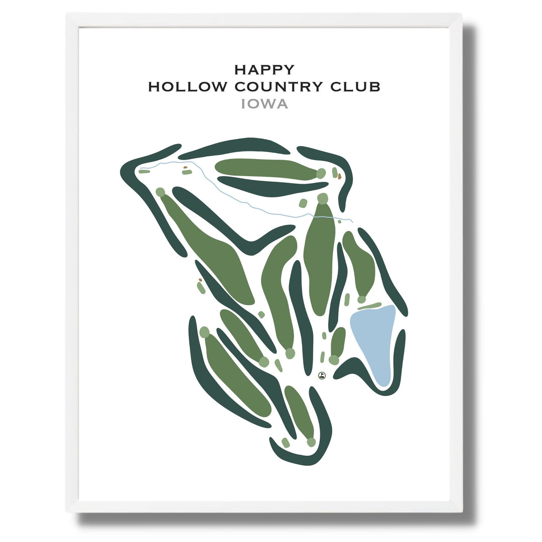 Happy Hollow Country Club, Iowa - Printed Golf Course