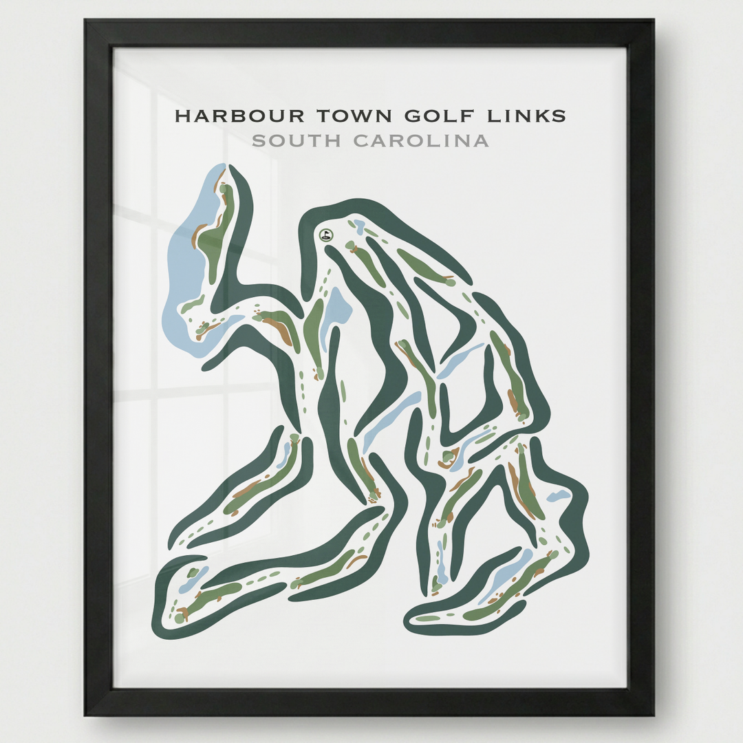 Harbour Town Golf Links, Hilton Head, South Carolina - Printed Golf Courses
