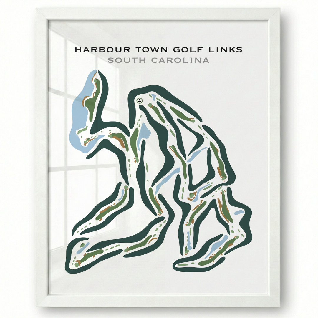 Harbour Town Golf Links, Hilton Head, South Carolina - Printed Golf Courses