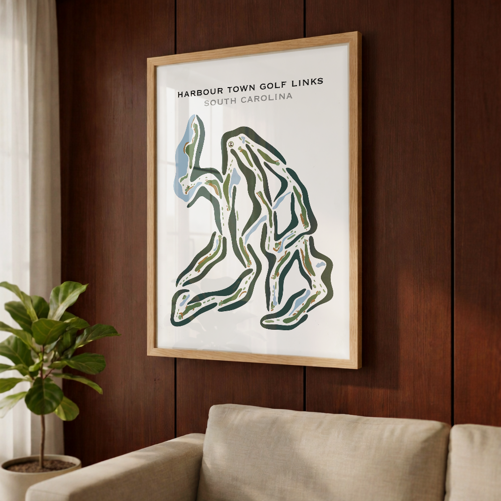 Harbour Town Golf Links, Hilton Head, South Carolina - Printed Golf Courses