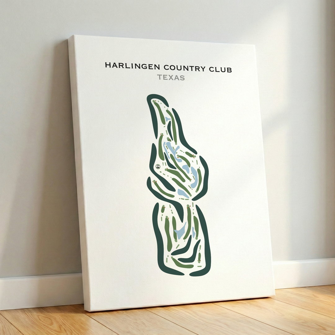 Harlingen Country Club, Texas - Printed Golf Courses