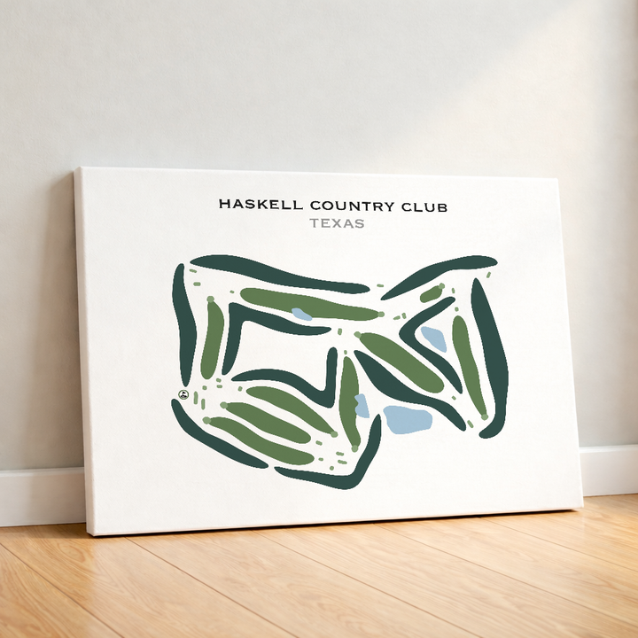 Haskell Country Club, Texas - Printed Golf Courses