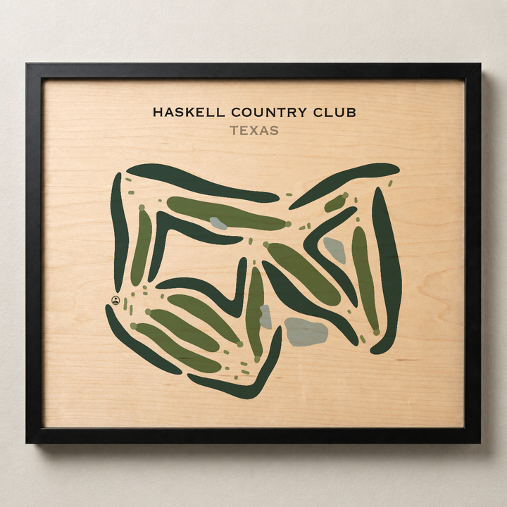Haskell Country Club, Texas - Printed Golf Courses