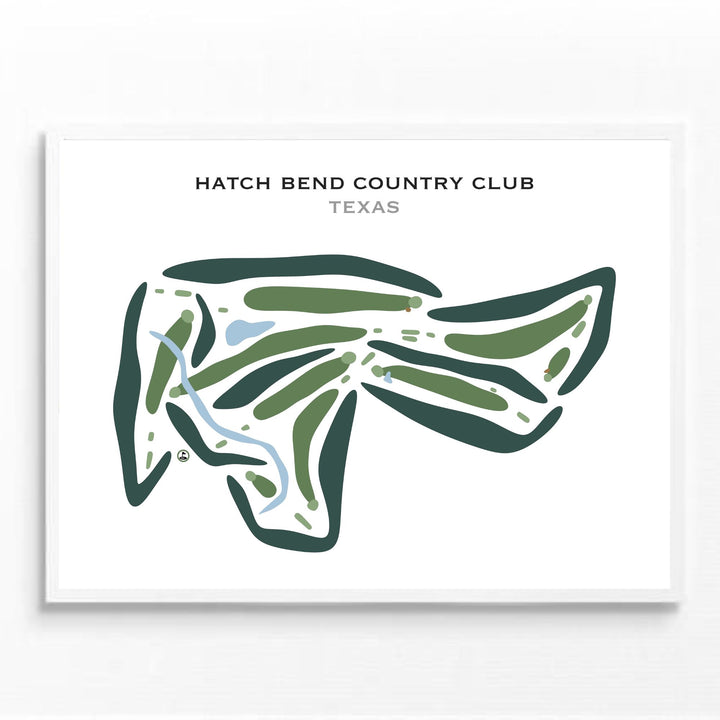 Hatch Bend Country Club, Texas - Printed Golf Courses