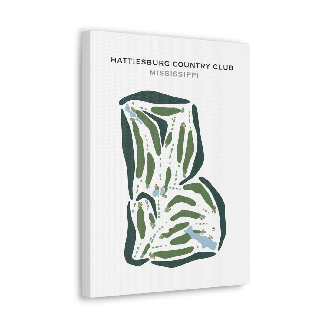 Hattiesburg Country Club, Mississippi - Printed Golf Courses