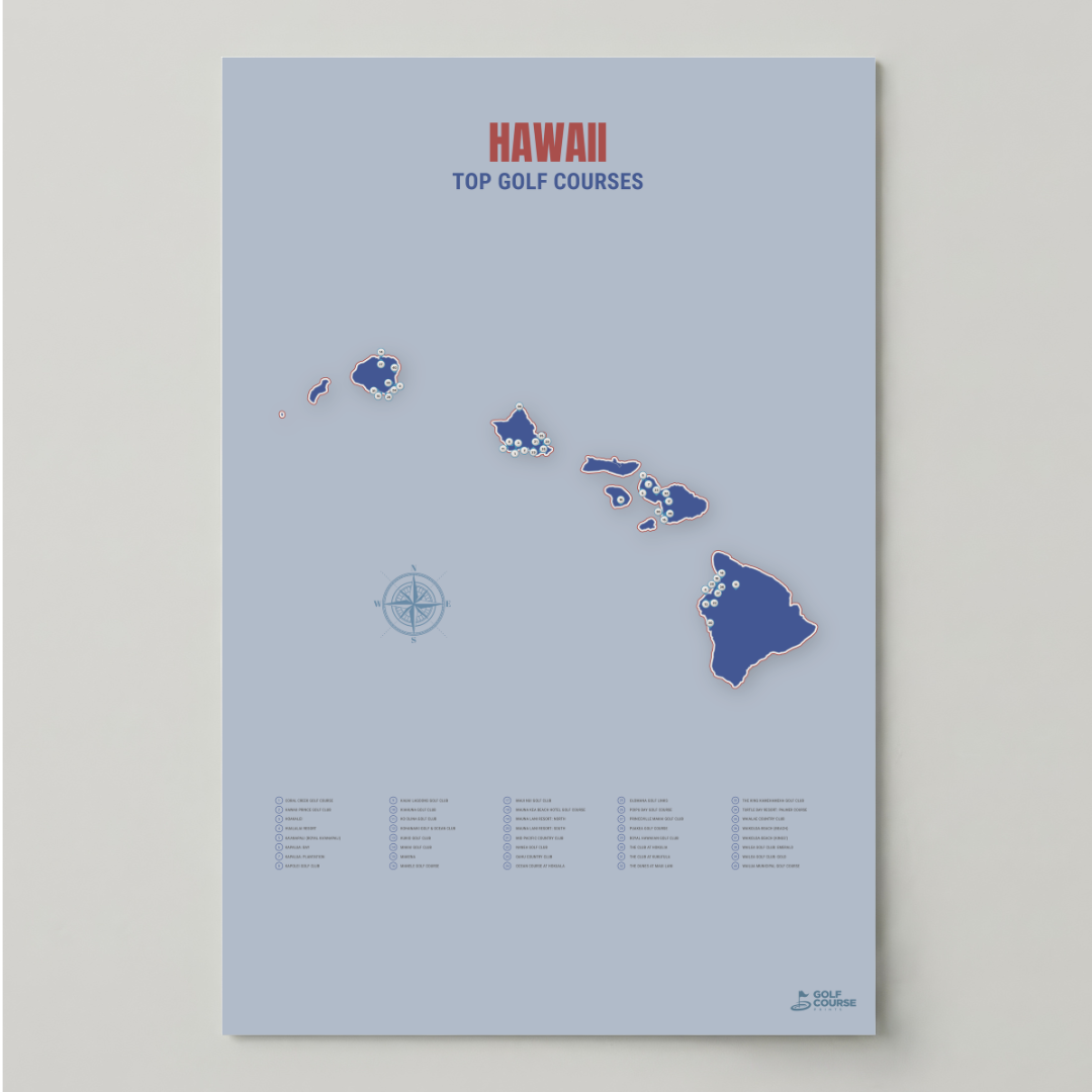 Map of Hawaii Golf Courses