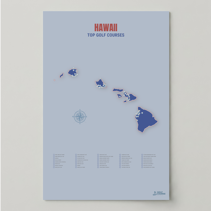 Map of Hawaii Golf Courses