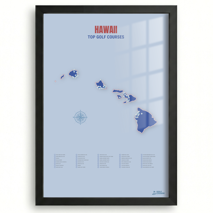 Map of Hawaii Golf Courses